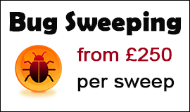 Bug Sweeping Cost in Burgess Hill